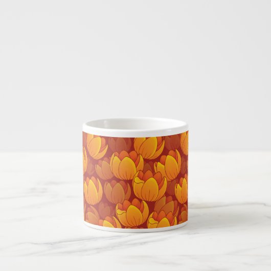 Golden Flower Pattern Espresso Kop (Voorkant)