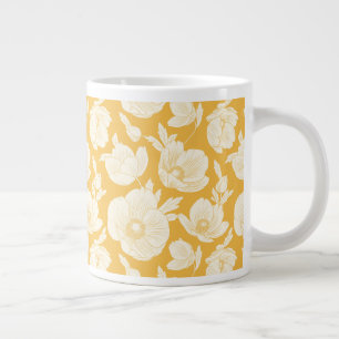 Golden Flower Pattern Extra Grote Beker