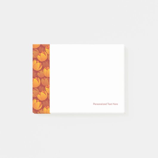 Golden Flower Pattern Post-it® Notes (Voorkant)