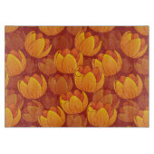 Golden Flower Pattern Snijplank (Voorkant)