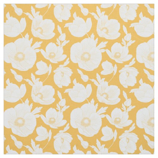 Golden Flower Pattern Stof (Swatch)