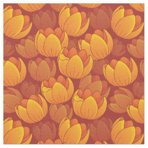 Golden Flower Pattern Stof