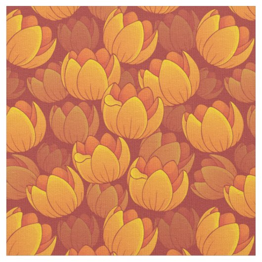 Golden Flower Pattern Stof (Close Up)