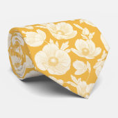 Golden Flower Pattern Stropdas (Opgerold)