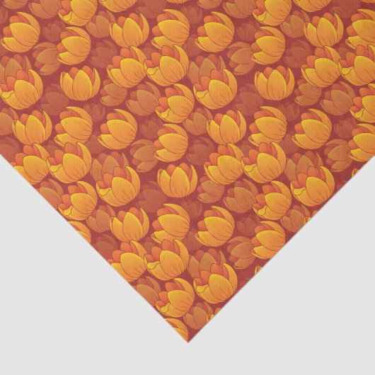 Golden Flower Pattern Tissuepapier (Detail)