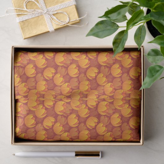 Golden Flower Pattern Tissuepapier (Geschenk)