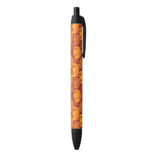 Golden Flower Pattern Zwarte Inkt Pen