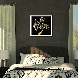 Golden Flowering Folie Afdrukken