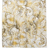 Golden Flowers Douchegordijn (Voorkant)