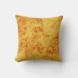 Golden Flowers gooien Pillow Kussen