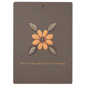 Golden Flowers Klembord (Achterkant)