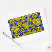  Golden Flowers Pattern Rechthoekige Sticker (Envelop)