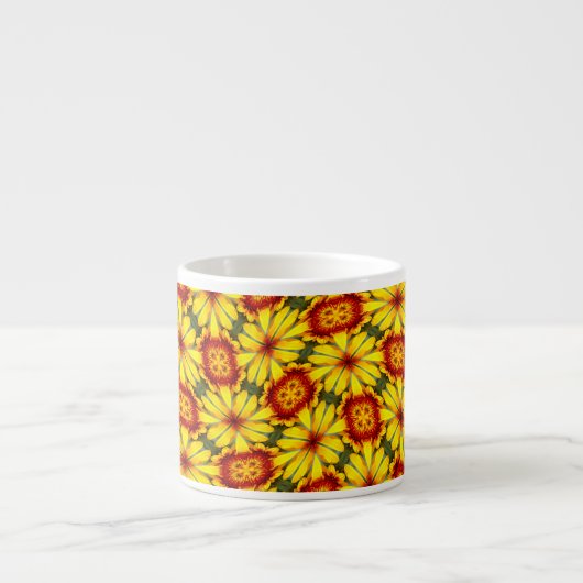 Golden Flowers Pattern Specialty Mok (Voorkant)