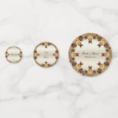 Golden Flowers Red Edelsteen Table Confetti (Voorkanten)