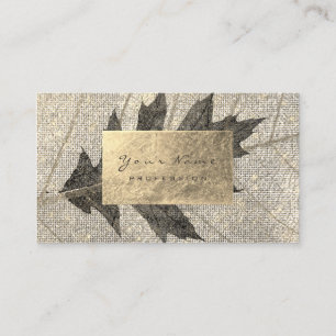 Golden Foil Urban Organic Botanical Black Maple Visitekaartje