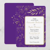 Golden Folie Leaf Floral Wedding (Voorkant / Achterkant)