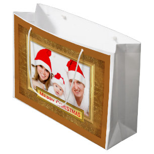 Golden Foto Lijst III + uw foto en tekst Groot Cadeauzakje