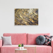 Golden Fountain Water 2 Canvas Afdruk (Insitu (Woonkamer))