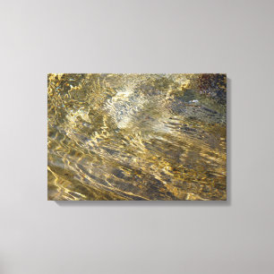 Golden Fountain Water Canvas Afdruk