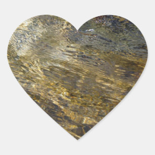 Golden Fountain Water Hart Sticker