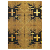 Golden Fractal Crosses Klembord (Achterkant)
