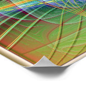 Golden Fractal Wave Poster (Hoek)