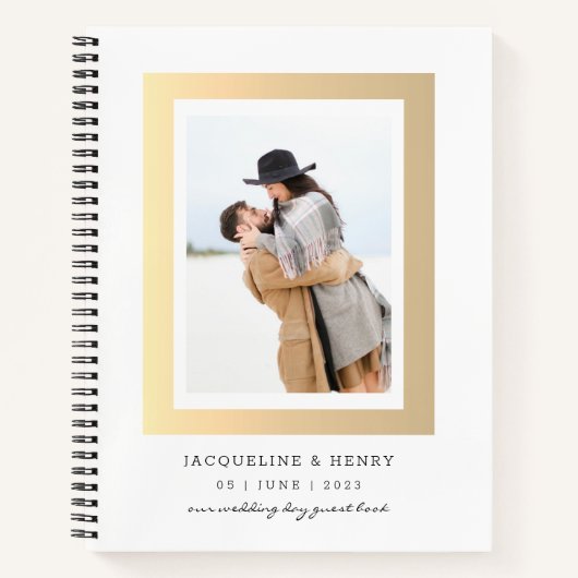 Golden Frame Photo Livre d'invité (Devant)