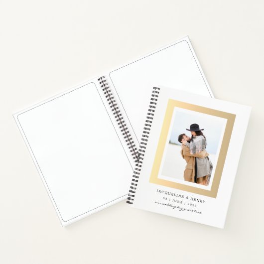 Golden Frame Photo Livre d'invité (Intérieur)