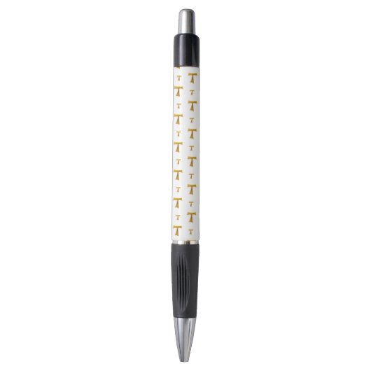 Golden Franciscan Tau Cross Pen (Voorkant Verticaal)