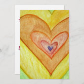 Golden Friendship Hearts Invites or Invites Kaart (Voorkant / Achterkant)