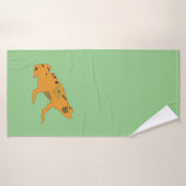 Golden Frog Animal Toad Badhanddoek (Badhanddoek)