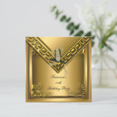 Golden Frog Elite Elegant Birthday Party Kaart (Staand voorkant)