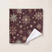 Golden Frost : Festive Snowflake Wonderland (Gant de toilette)