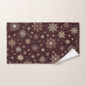 Golden Frost : Festive Snowflake Wonderland (Serviette à main)