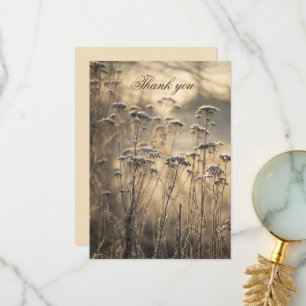 Golden Frosty Carte de remerciements plat du matin
