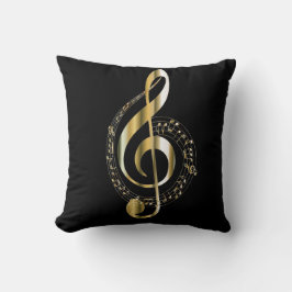 Golden G Clef Pillow Kussen