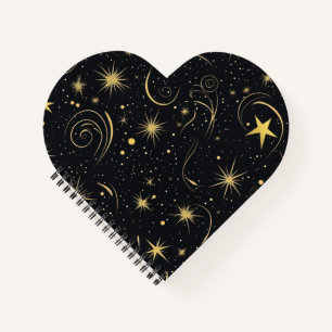 Golden Galaxy Heart Notitieboek