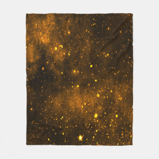 Golden Galaxy Starry Night Fleece Deken