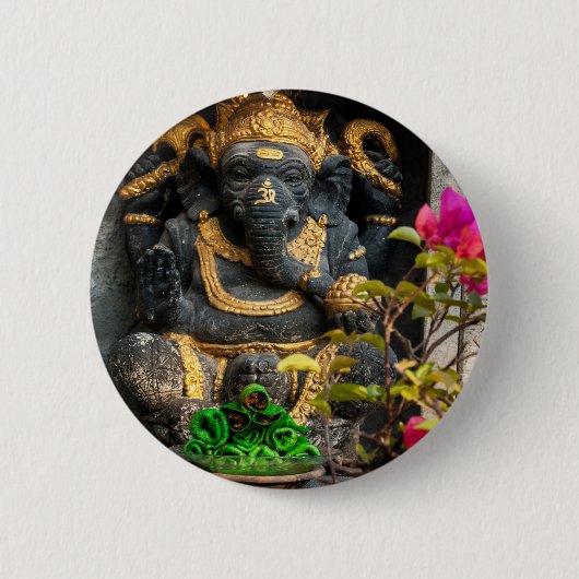 Golden Ganesha & Balinese Offerings Badge (Devant)