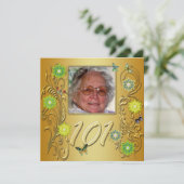 Golden Garden 101e invitation de fête d'anniversai (Debout devant)