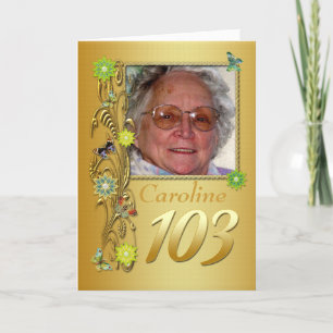 Golden Garden 103e foto Verjaardag Kaart