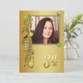 Golden Garden 34e invitation de fête d'anniversair (Debout devant)