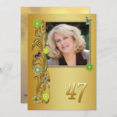 Golden Garden 47e invitation à la fête d'anniversa (Devant / Derrière)