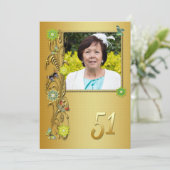 Golden Garden 51e invitation de fête d'anniversair (Debout devant)