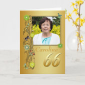 Golden Garden 66e photo Carte Anniversaire (Fleur jaune)