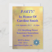 Golden Garden 71e invitation de fête d'anniversair (Dos)