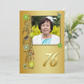 Golden Garden 76e invitation de fête d'anniversair (Debout devant)