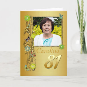 Golden Garden 81e foto Verjaardag Kaart