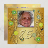 Golden Garden 85e invitation de fête d'anniversair (Devant / Derrière)