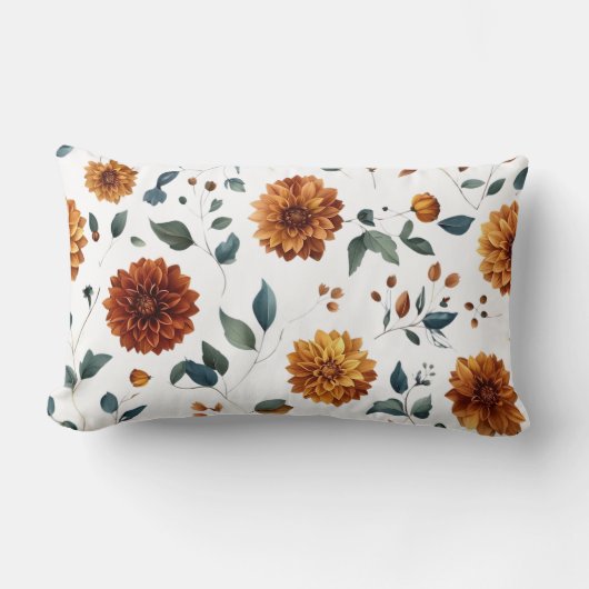 Golden Garden Dahlia Pillow Kussen (Voorkant)